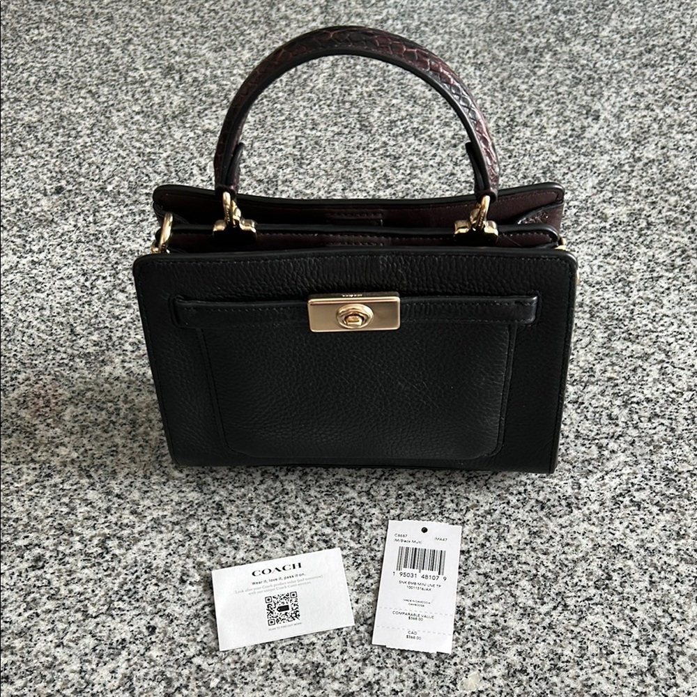 Coach Black Leather Women's Bag